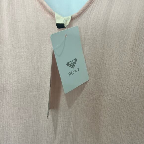 Roxy Pink Siren Treasure Button Front Lined Crinkle Mini Dress size S NEW Tags - Picture 11 of 11